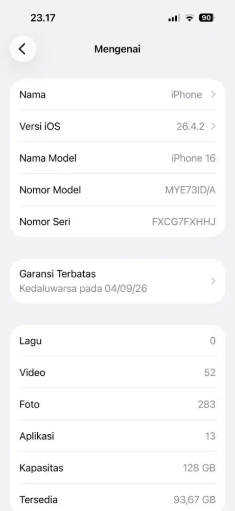 Dijual I-Phone 16