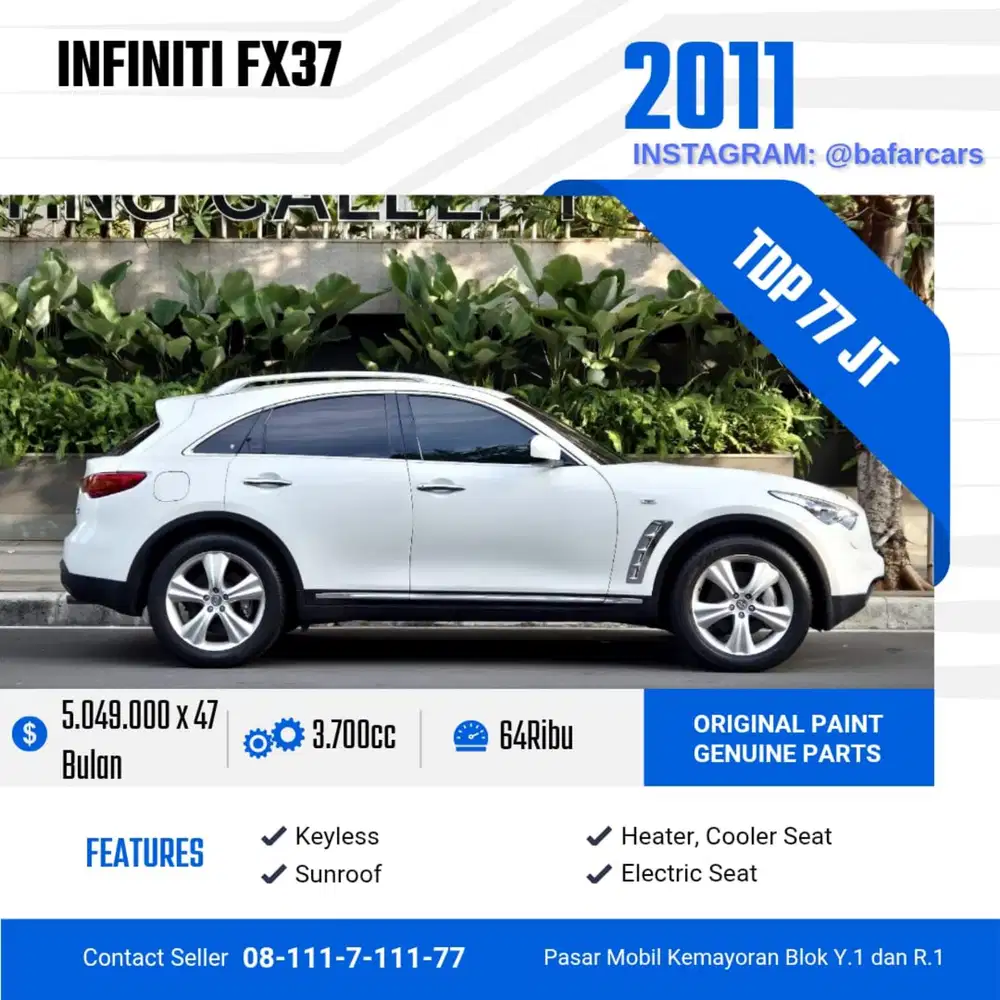 Infiniti FX37 TERMURAH LOW KM