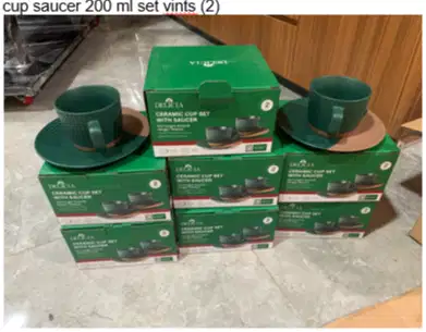 cup saucer 200 ml set vints