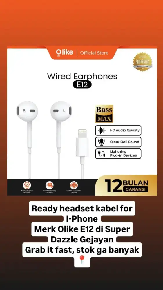 Headset kabel ip Olike E12