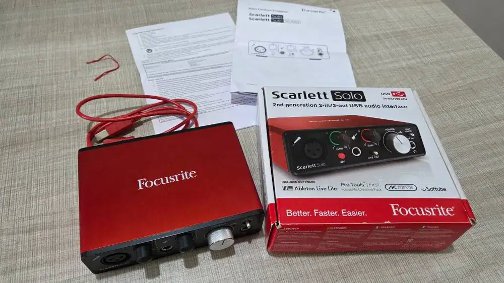 Focusrite Scarlett Solo 2nd Gen Audio Interface (Soundcard)