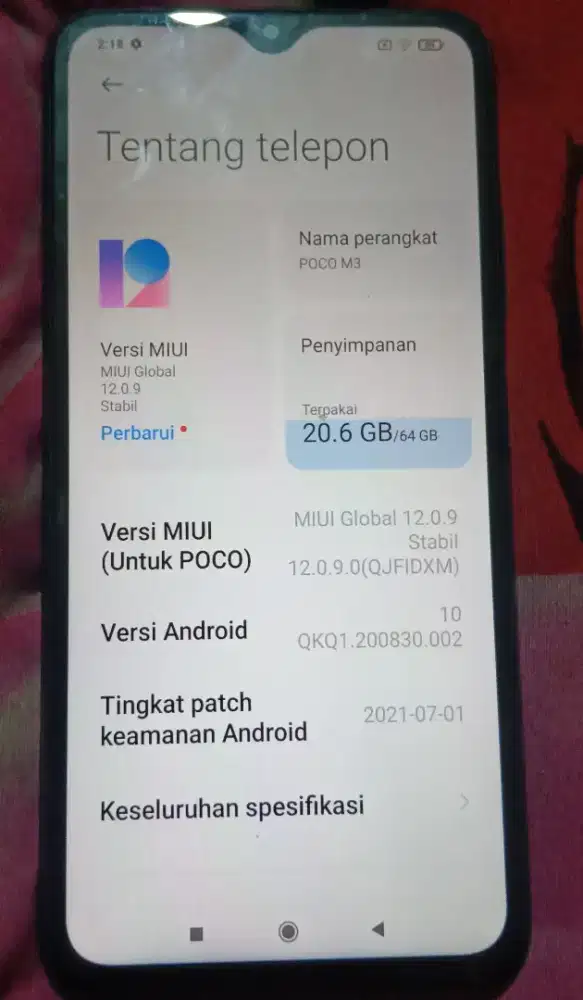 Hp Poco M3 ram 4/64