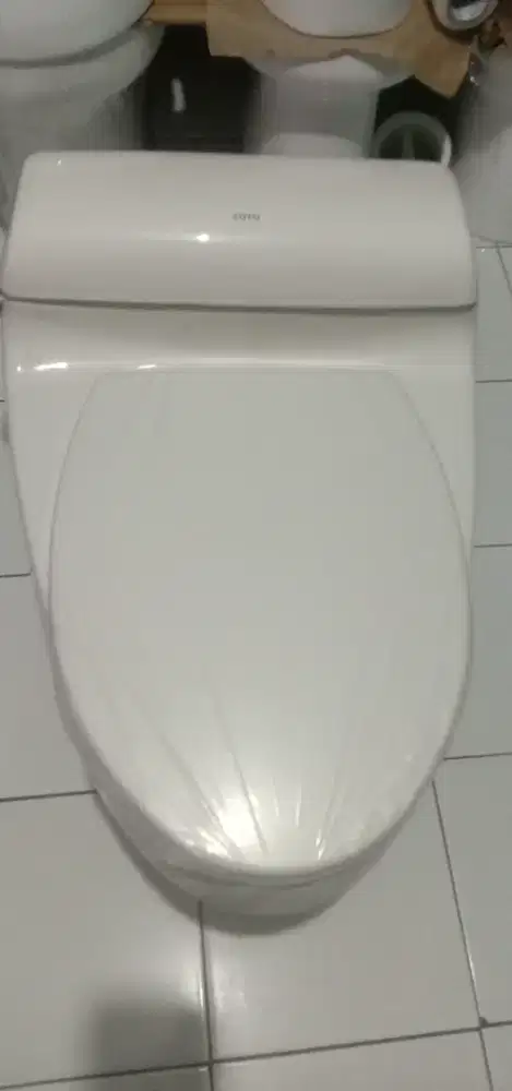Kloset Toto model kodok warna cream muda.