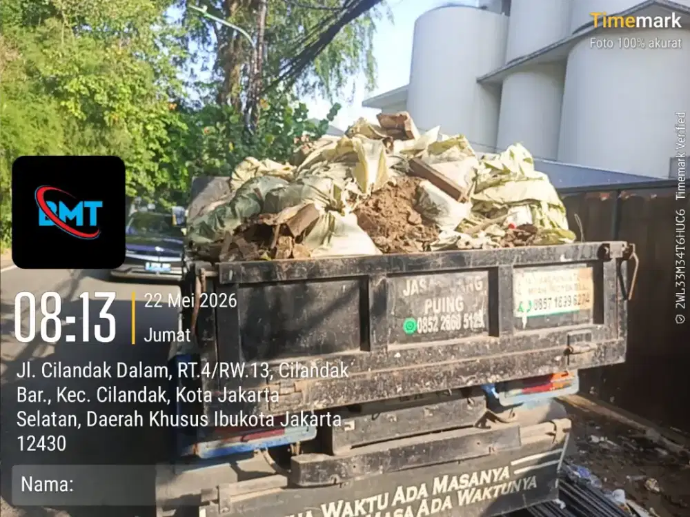 Jasa buang puing dan buang sampah