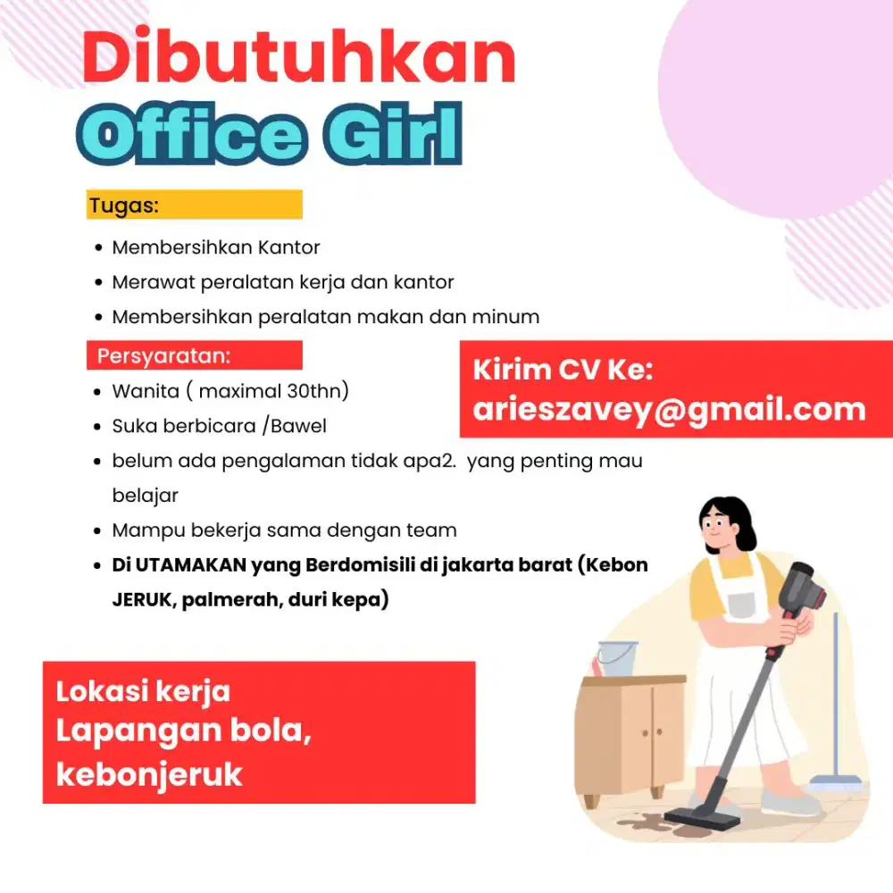 Dicari office girl