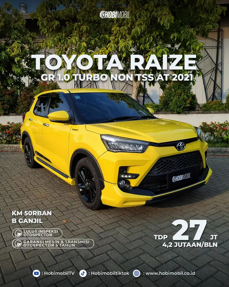 GARANSI MESIN TRANSMISI 5 TAHUN Toyota Raize GR 1.0 turbo at 2021
