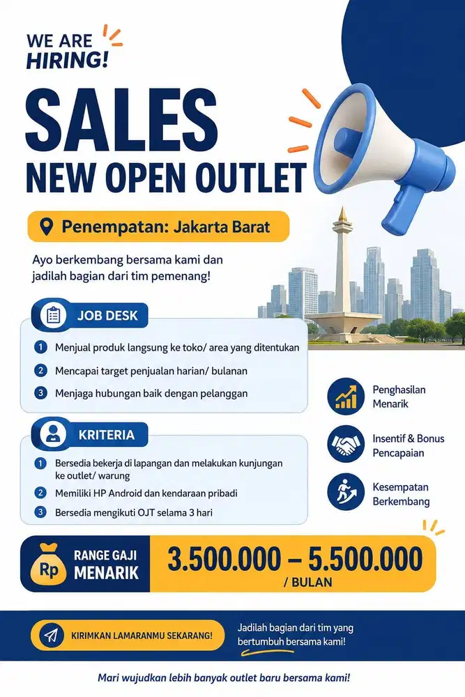 Sales New Open Outlet