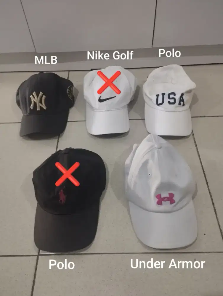 Borongan 3 pcs topi brand