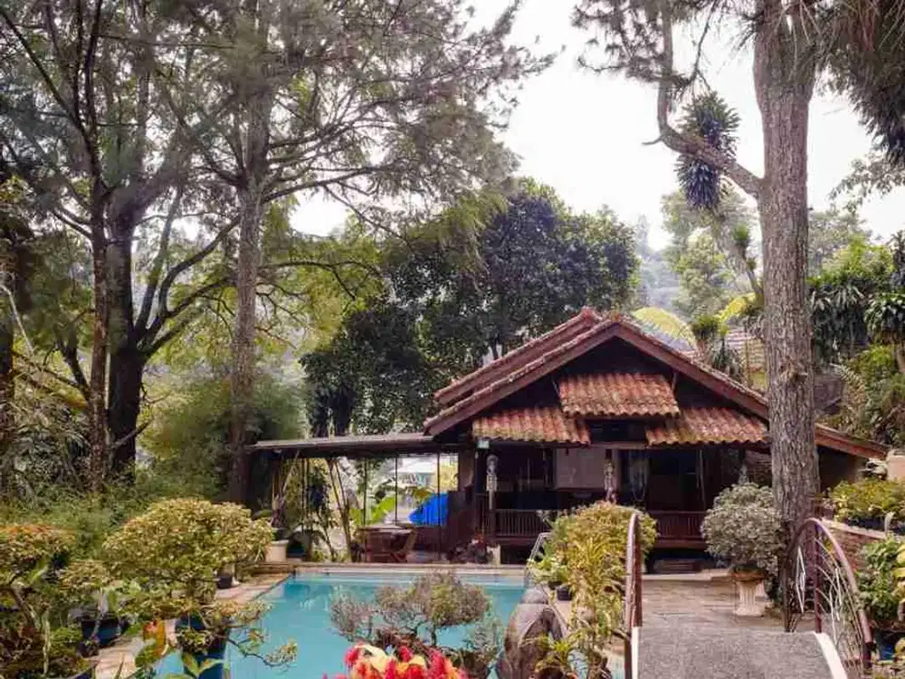 Villa bagus view keren luas 1338 m2 ada S.pool full furnished di Mega mendung. Ciawi. Bogor