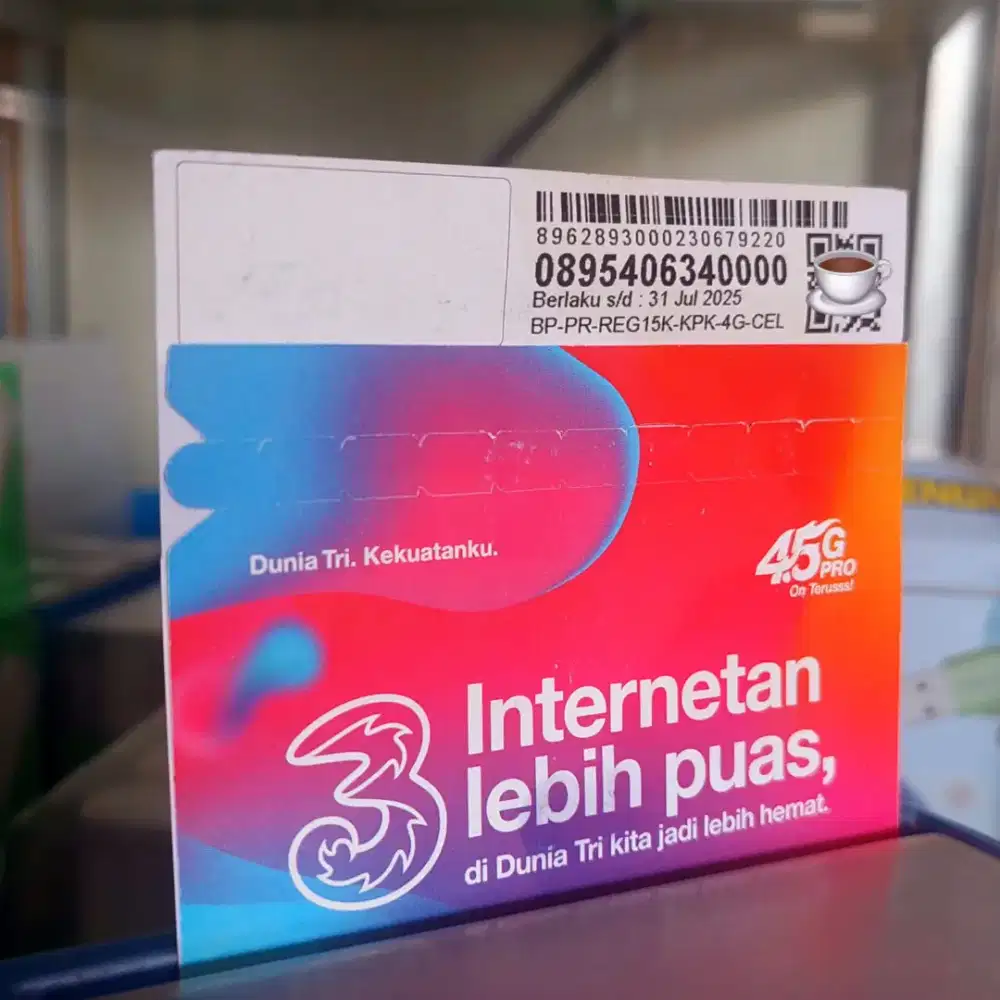 Nomor Cantik Tri Kwarted 0 Kartu 3 Reguler