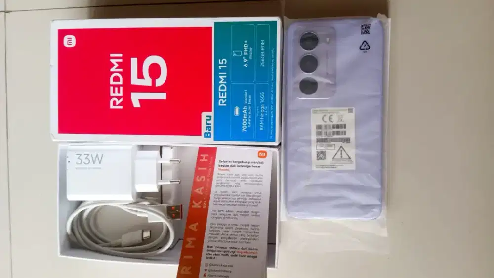 Jual santai REDMI 15 8+8/256 FULL SET