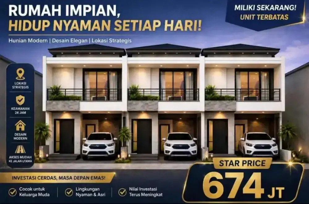 Rumah mewah murah 10meter kejalan raya ciracas Jaktim