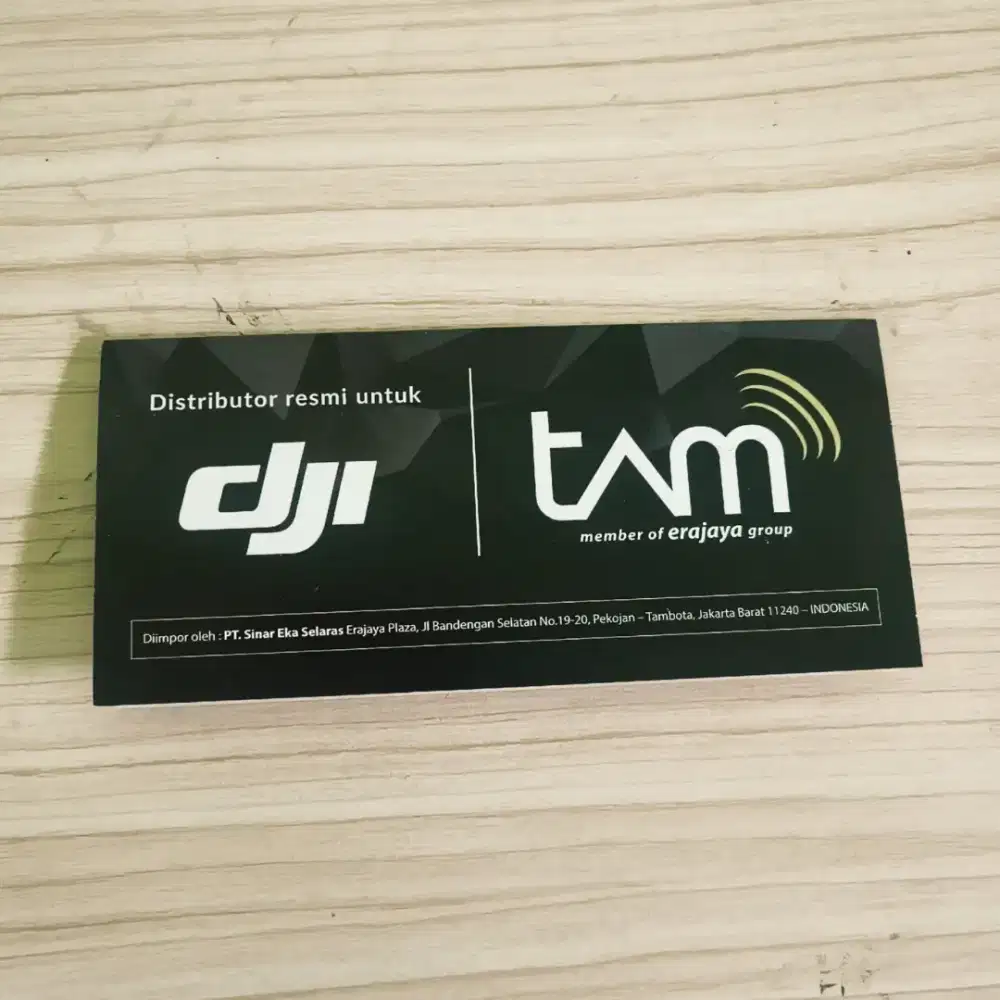 Kartu garansi warranty card drone dji original copotan