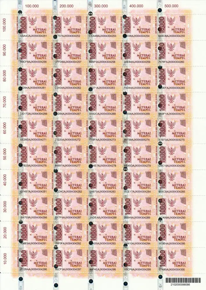 Materai tempel 10.000