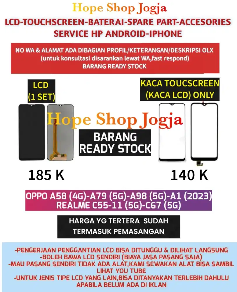 Touchscreen-Baterai-Lcd REALME C55-11 (5G)-C67 (5G)