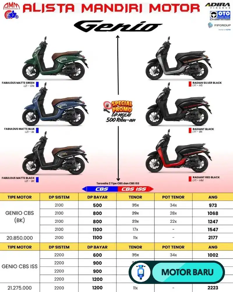 DP 500.000 GENIO CBS 2026 CASH KREDIT PAYLATER CC