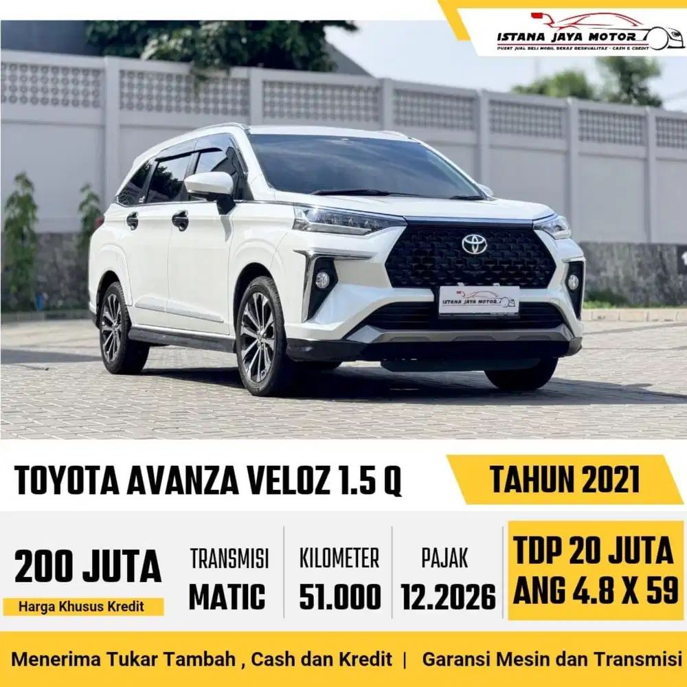 Toyota Avanza Veloz 1.5 Q CVT AT th 2021 #istana jaya motor