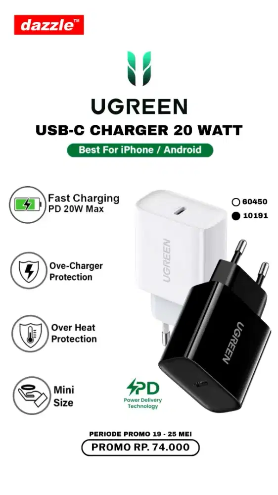 UGREEN TYPE C 20W CHARGER