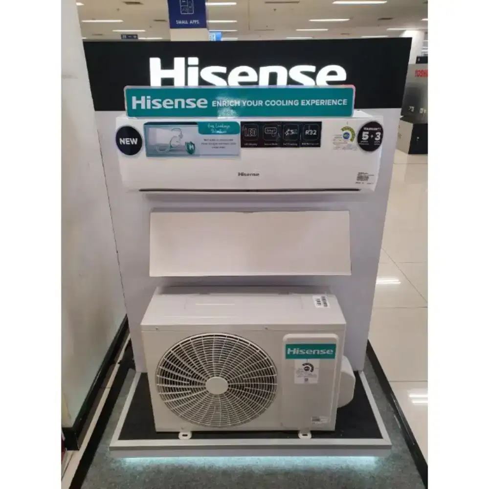 Bisa Cicilan.Hisense AC Split 1/2Pk AN05CDG ~Self Cleaning~led Display