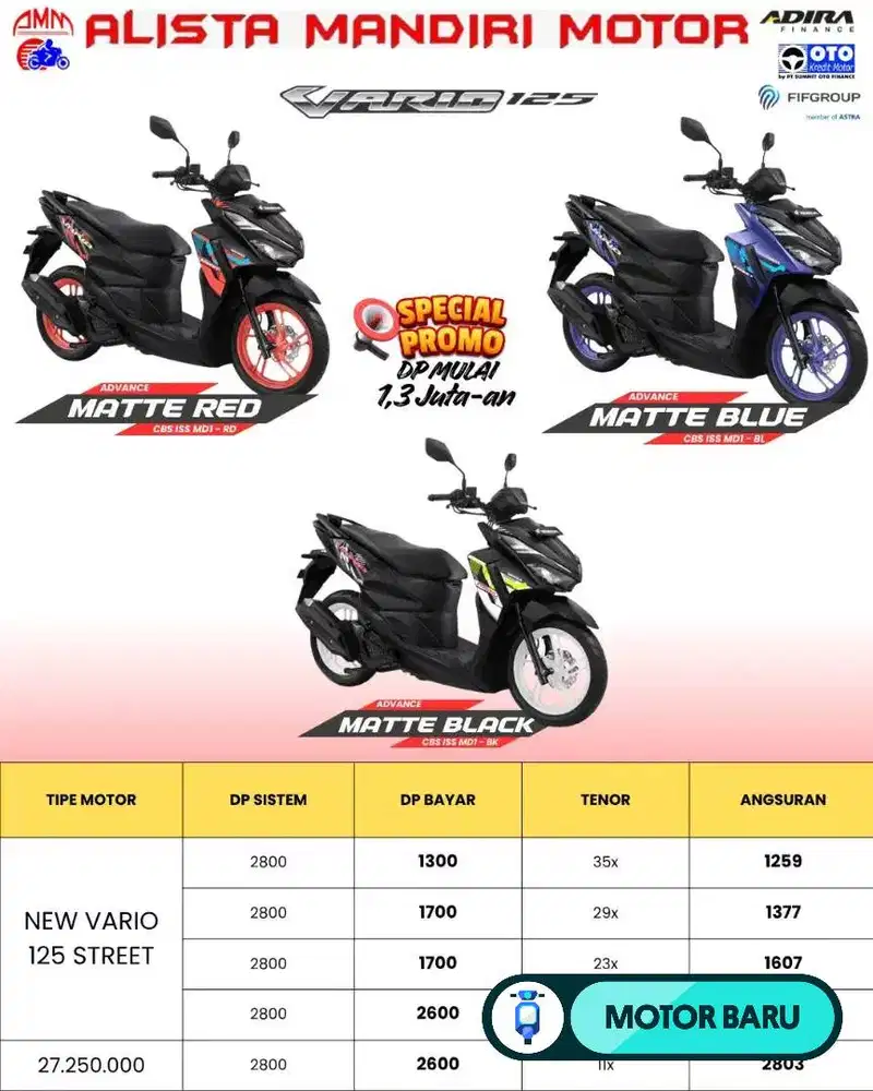 DP 1.300 VARIO STREET 2026 CASH KREDIT PAYLATER CC
