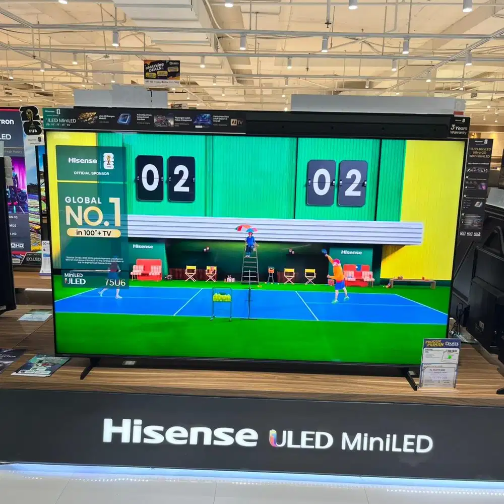 HISENSE 4K ULED MINI SMART TV 75 INCH, BISA CICILAN 0%