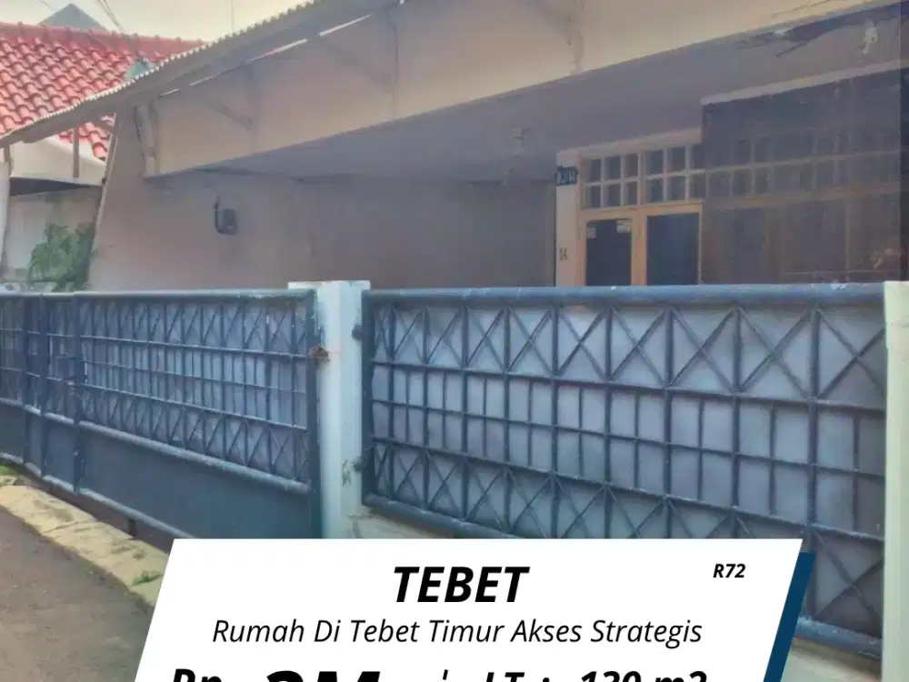 Jual rumah Tebet Timur akses jalan strategis ( R72 )