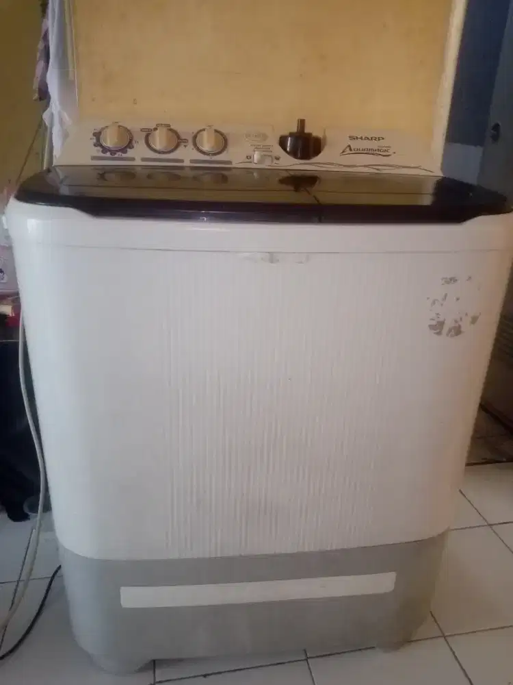 Mesin cuci merek sharp 10kg 2 tabung
