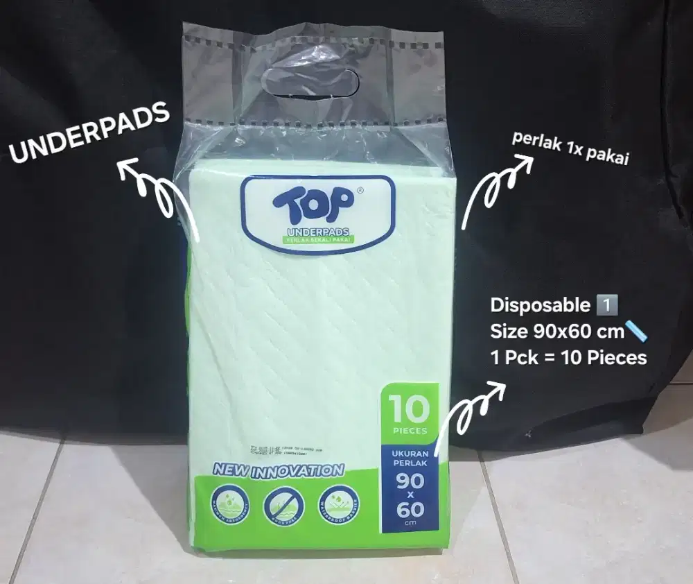 UNDERPADS TOP - 1 pck isi 10 pcs - BRAND NEW
