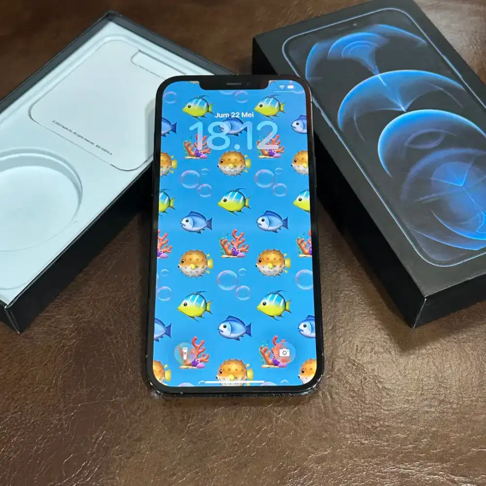 IPhone 12 PROMAX 128GB [ Pasific Blue ] Garansi Ex inter