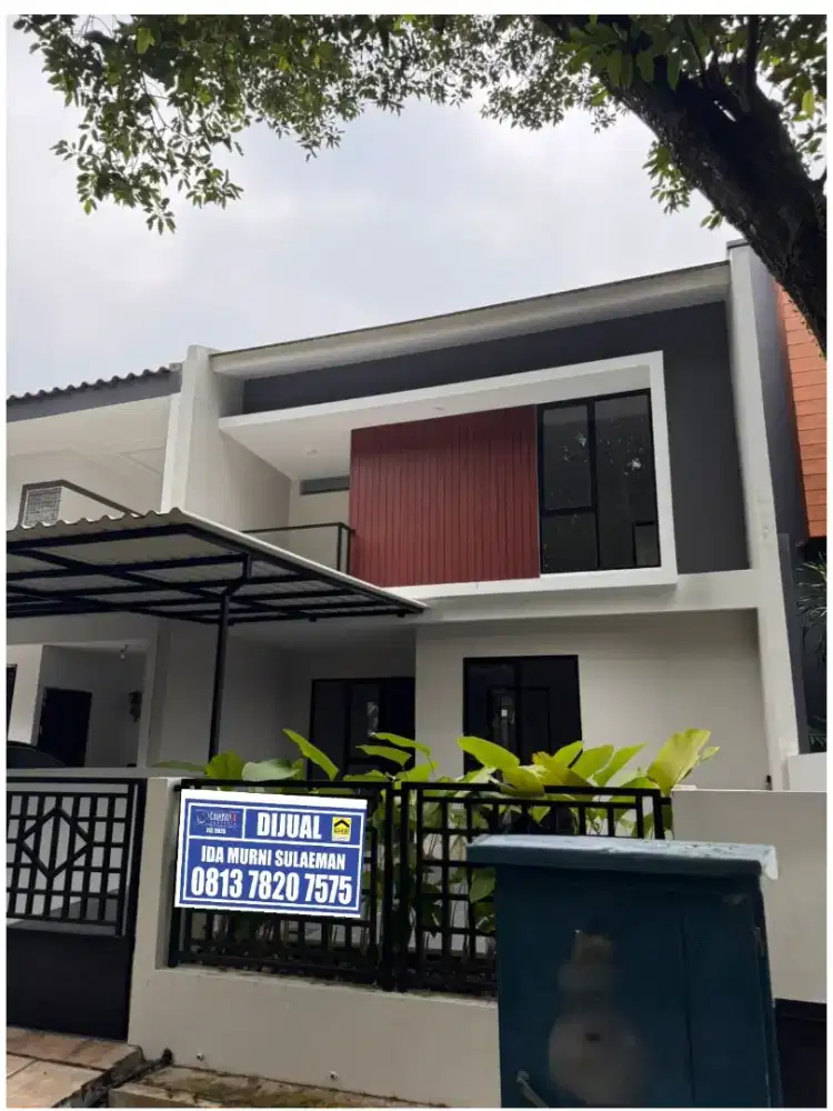 Rumah 2 lt minimalistropis dkt AlAzjar Bebas Banjir  Giriloka BSD