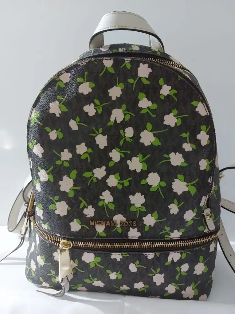 Tas Ransel/back pack Michael Kors (MK) motif bunga melati ori preloved