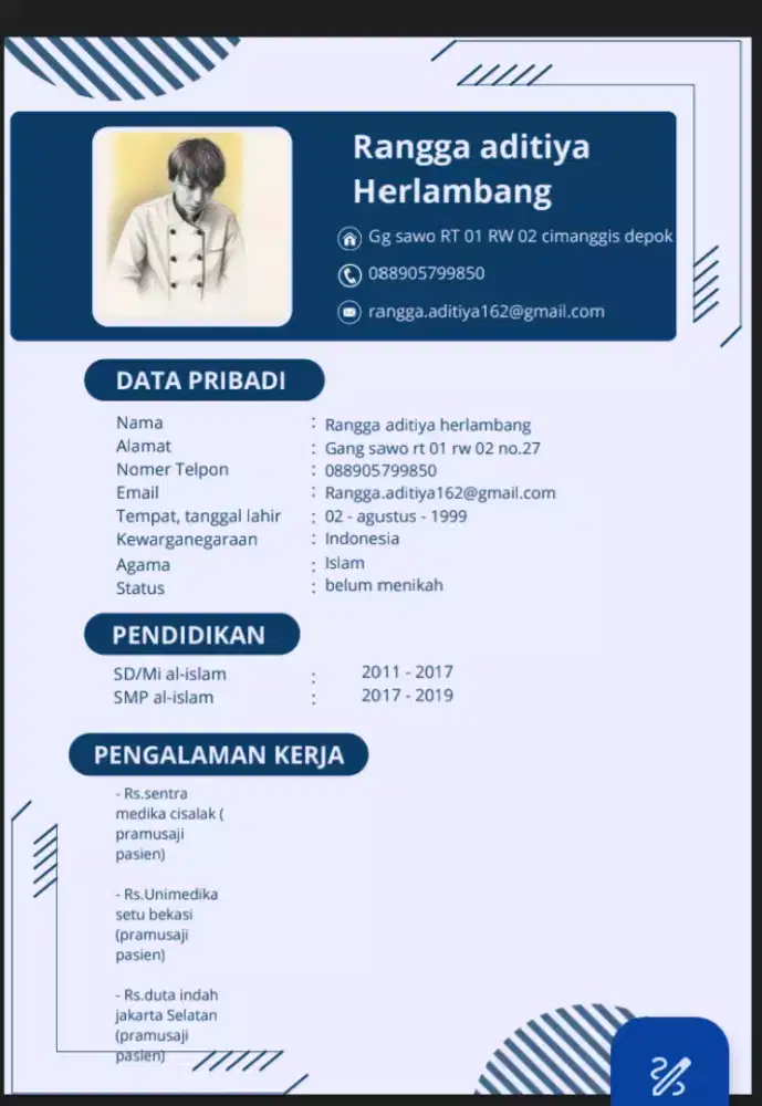 Niat kerja & serius kerja