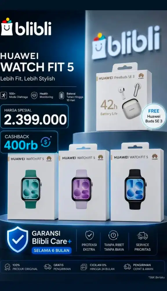 HUAWEI WATCH FIT 5 FREE HUAWEI BUDS SE 3