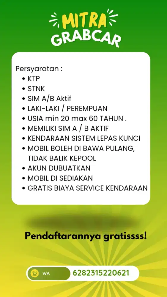 LOKER DRIVER JABODETABEK