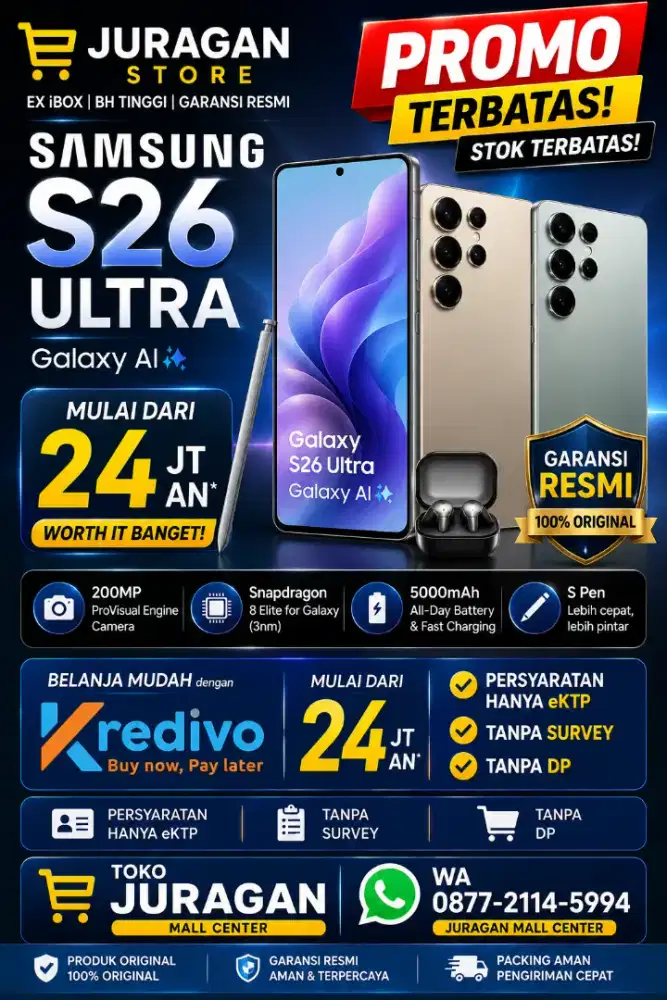 SAMSUNG S26 ULTRA PROMO. PEMBELIAN BISA KREDIT DAN CASH