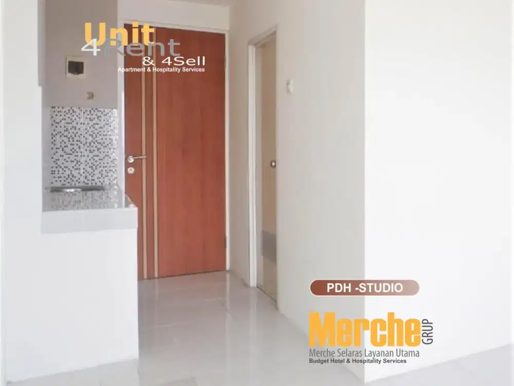 DISEWAKAN APARTEMEN STUDIO PUNCAK DHARMAHUSADA PDH KOSONGAN LT. 17 BAGUS