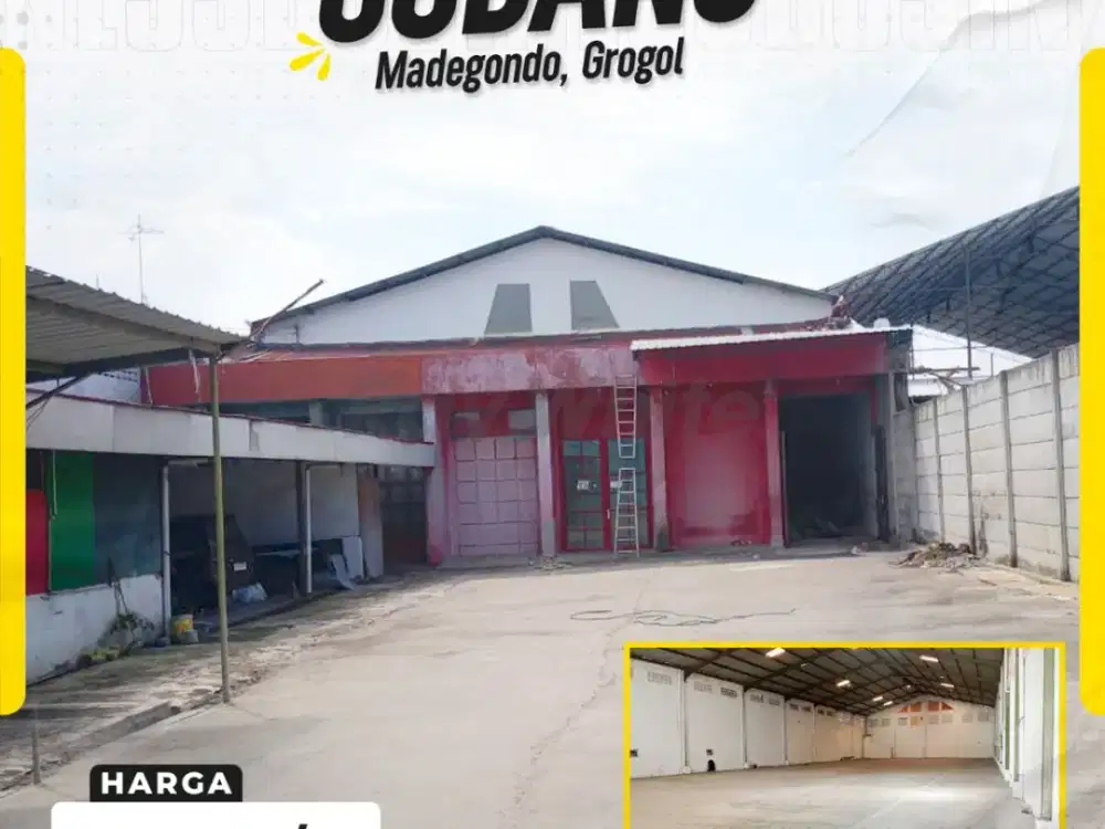 Gudang 1700meter akses Kontener Tepi Jl utama dekat The park mall madegondo grogol Solo baru