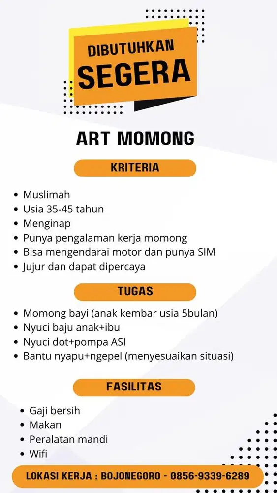 ART Momong (Nginap)