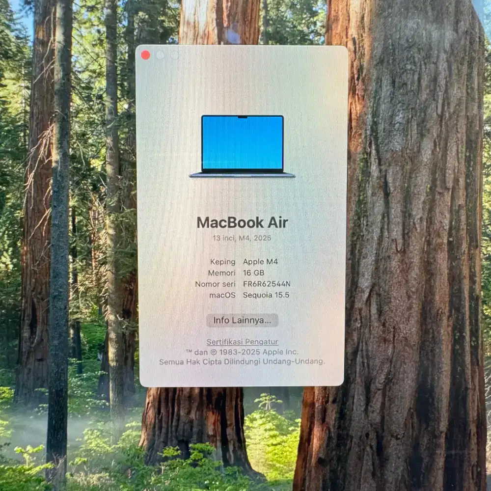 Macbook Air M4 13 Inch Ram 16 Ssd 256 Ibox Midnight Blue garansi aktif