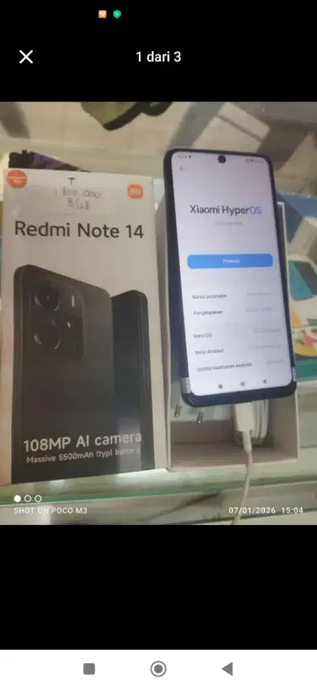Murah hp Redmi Note 14 ram 8/128 Lengkap, bs TT