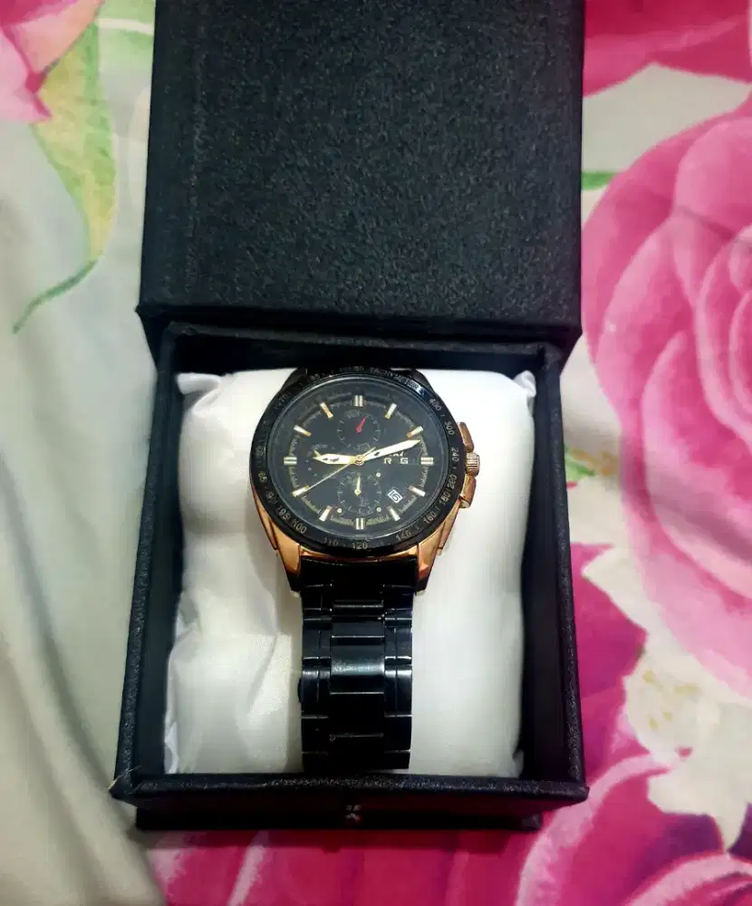 Jam Tangan Mirage Hitam Rose Gold