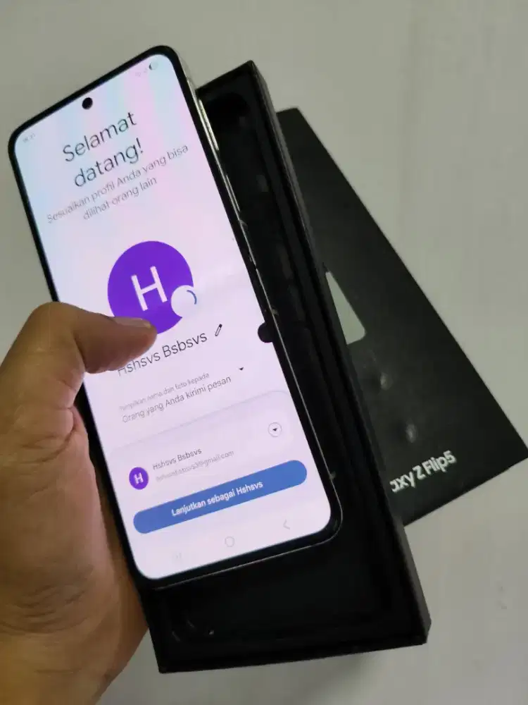 Samsung z flip 5 8/256 lengkap
