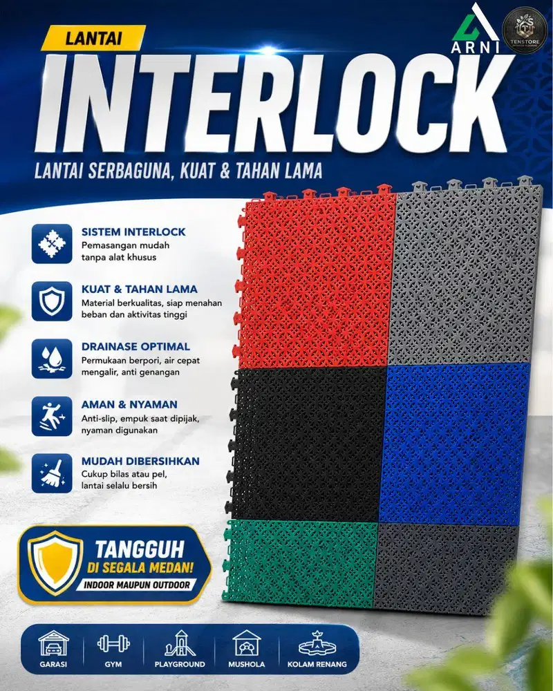 Interlock Lapangan Outdoor Futsal,Basket,Volly | Interlock Lapangan Sp