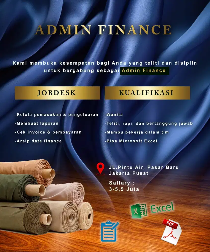 ADMIN FINANCE TAILOR