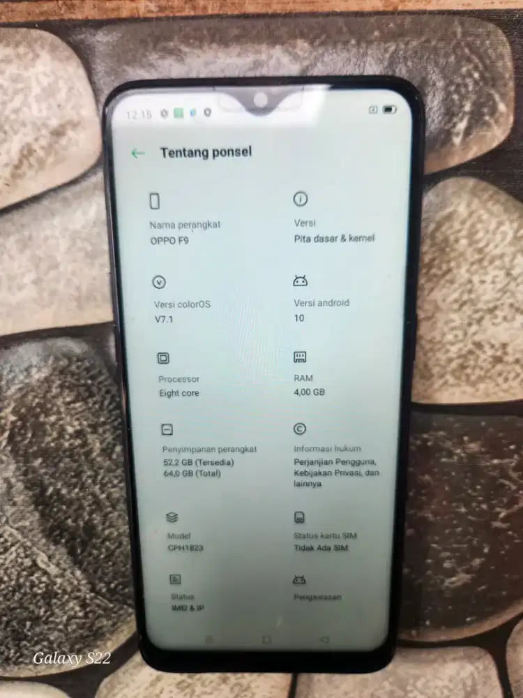 Oppo F9 4/64 Normal Tinggal Pakai Eks Garansi Resmi