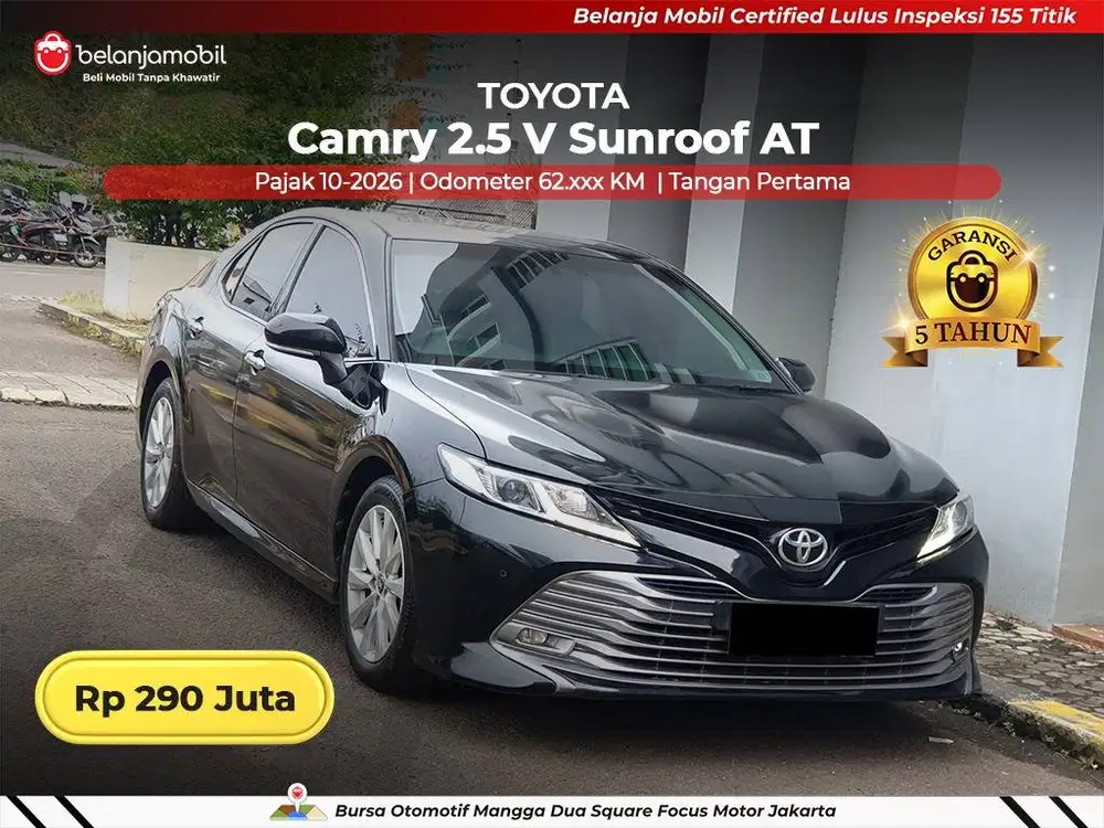 [ GARANSI 5TH ] Toyota Camry 2.5 V Sunroof AT 2020 2021