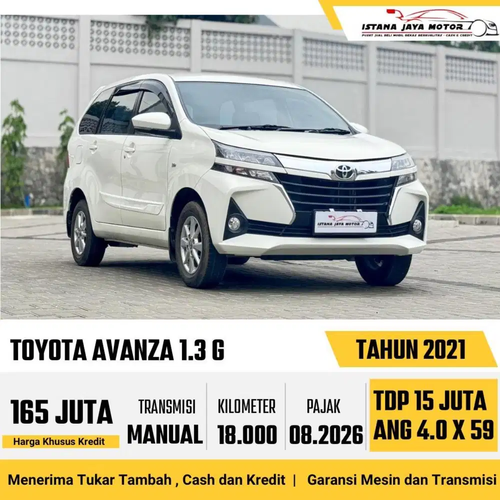 Toyota Avanza 1.3 G Manual th 2021 #istana jaya motor