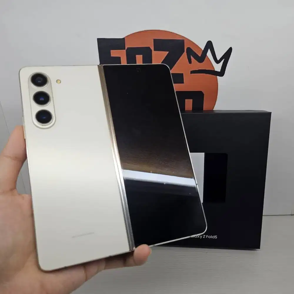 Samsung Z Fold 5 FULLSET 12/256gb Cream EX INTER  MURAH