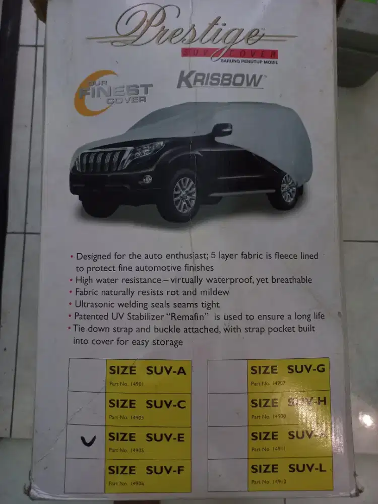 Jual cover mobil prestige  krisbow pj 4.8 m xpander dll