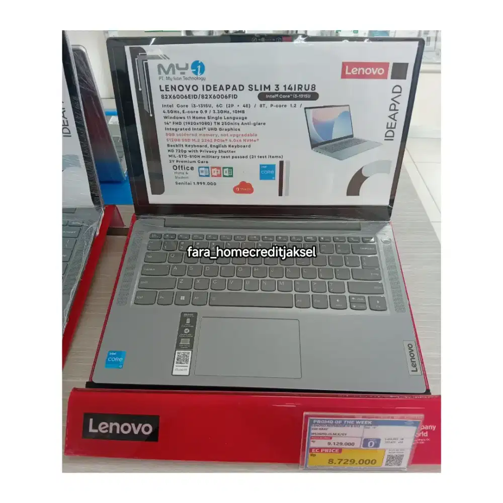 Lenovo Notebook I3 8-512 SSD Gray